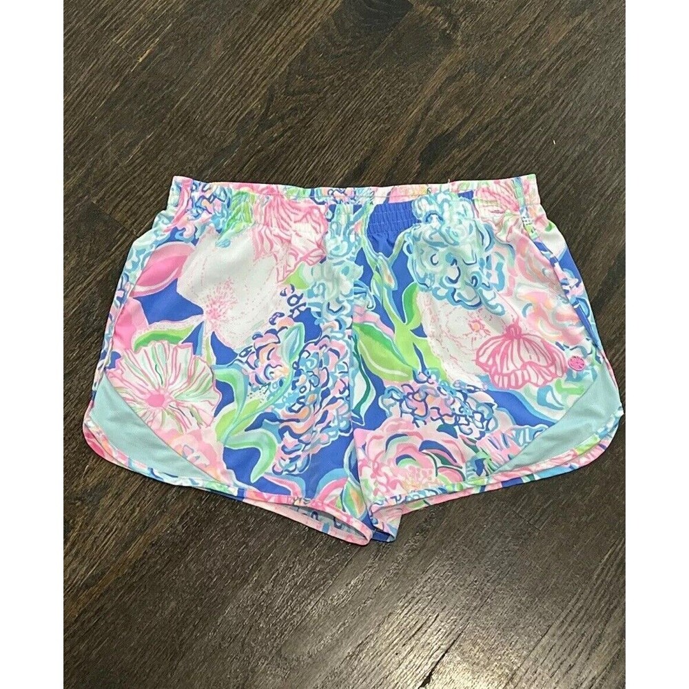 Lilly Pulitzer Luxletic Ocean Trail Shorts Small S Peony For Your Thoughts Lined